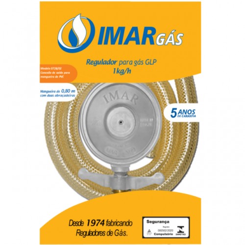 REGULADOR DE GAS IMAR C/MANG 0.80M 728/02  (1KG/H) PC 1