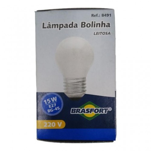 LAMP.BOLINHA BRASFORT 15WX220V LEITOSA PC 5