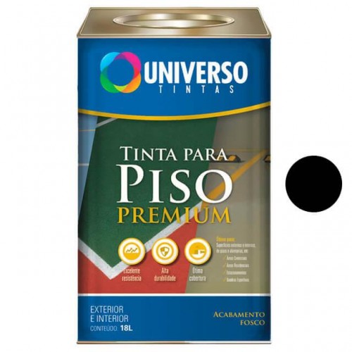 TINTA PISO ACRIL.UNIVERSO. 18LT PRETO PC 1