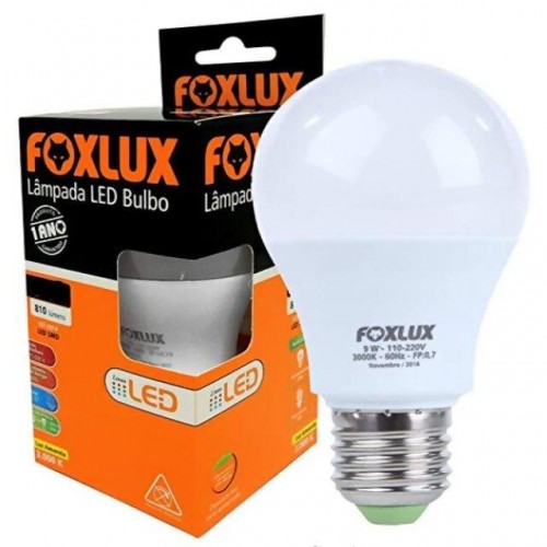LAMP.LED  FOXLUX. 09W 3000K  (AMARELA)  PC 1