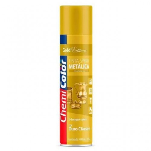 TINTA SPRAY CHEMI.MET.DOURADA 400ML PC 1