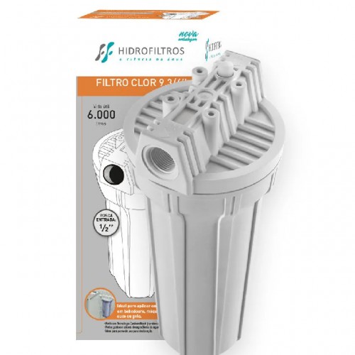 FILTRO HIDROF. 9.3/4 BRANCO CARBON 1/2X1/2 (CLORO) 1783 PC 1 FILTRO HIDROF. 9.3/4 BRANCO CARBON 1/2X1/2 (CLORO) 1783 PC 1