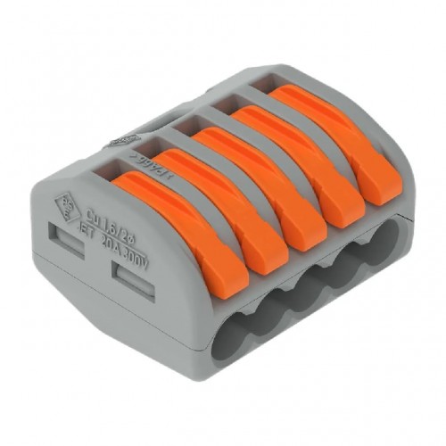 CONECTOR EMENDA WAGO CZ 4MM 5P 32A 222-415 PC 5