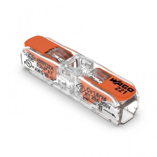 CONECTOR EMENDA WAGO TP 4MM EM LINHA 32A 221-2411 PC 10